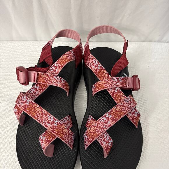 Chaco Z Cloud 2 Sport Sandal Womens Size 10 Rust Pink Abstract Toe Loop - Picture 5 of 11
